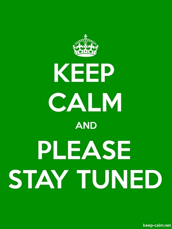Stay tuned!